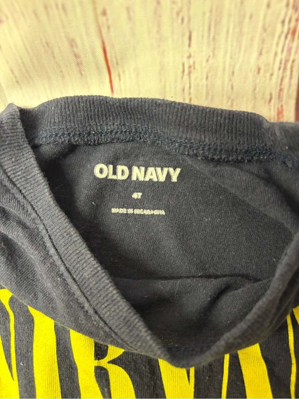 Old Navy Black Kids Nirvana Tie-Dye Smiley Tee